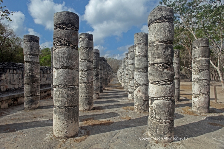 Temple of a Thousand Warriors (Columns), Chitzan Itza